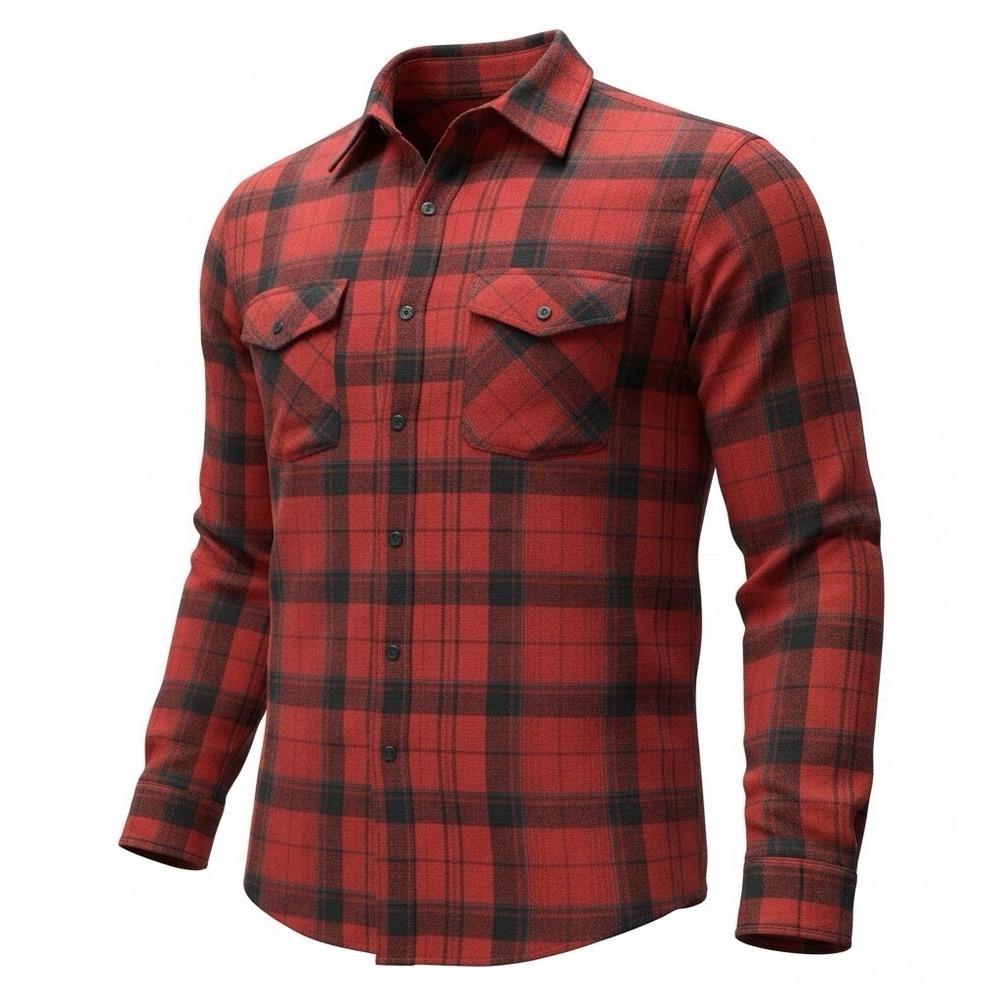 Hurley Shirt Men's M Medium Red Plaid‎ Flannel Soft Fabric Button Up Long Sleeve